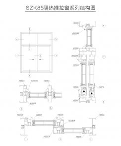 穿條隔熱系列SZK85隔熱推拉窗